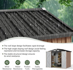 Aoxun Outdoor Storage Shed 6.2x4 FT, Brown