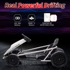 Electric Go-Kart For Kids Ages 8-12, 24V 9Ah Battery, Dual 300W Motors