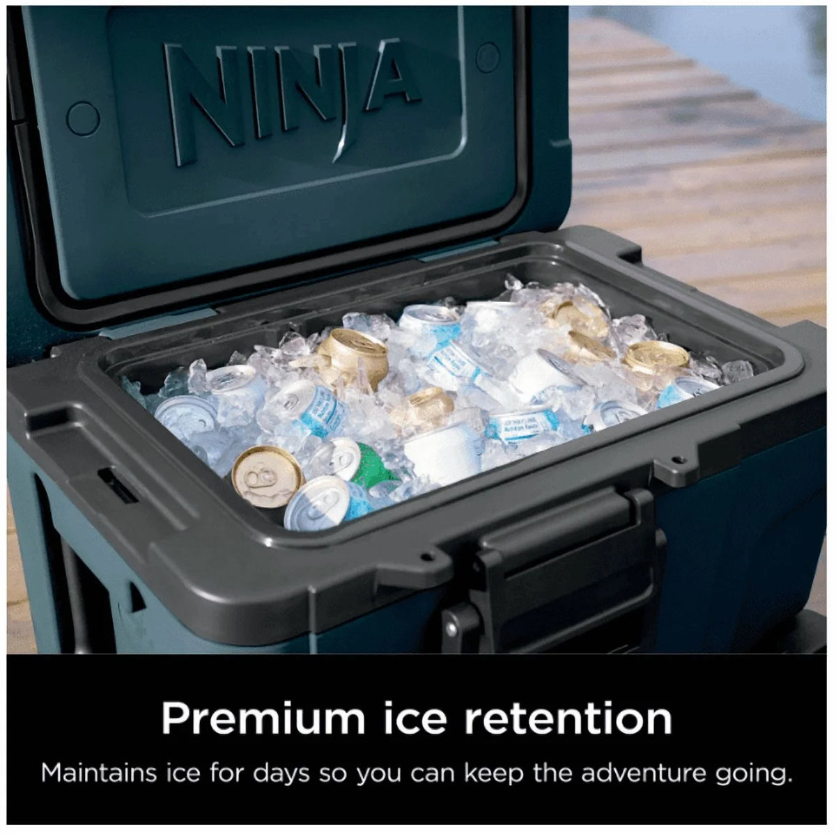 Ninja FrostVault 45QT Wheeled Cooler, Ocean Blue - FB245AOB