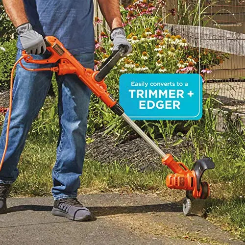 BLACK+DECKER 3-in-1 Corded Electric Lawn Mower, String Trimmer And Edger, 12-Inch - BESTA512