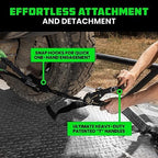 Rhino USA Car Tie-Down Straps With J Hooks, 4-Pack, 2 Inch x 8 Feet, Black - HDKIT-P 2IN-HDKIT