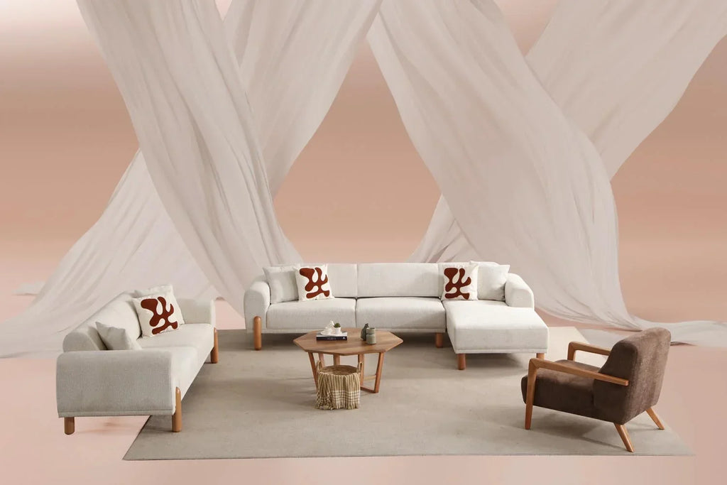 Atelier Del Sofa 3-Seater Sofa Bed, Cream, 228 cm x 88 cm x 75 cm - Lyke
