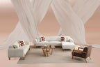 Atelier Del Sofa 3-Seater Sofa Bed, Cream, 228 cm x 88 cm x 75 cm - Lyke