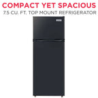 Frigidaire 7.5 Cu. Ft. Top Mount Refrigerator - Black