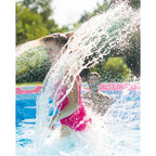 INTEX Rectangular Metal Frame Above Ground Swimming Pool, Pink, 7ft x 23in