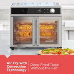 Crisp 'N Bake 12-in-1 Air Fryer Toaster Oven Combo, Stainless Steel - Crisp 'N Bake French Door Air Fry Toaster Oven