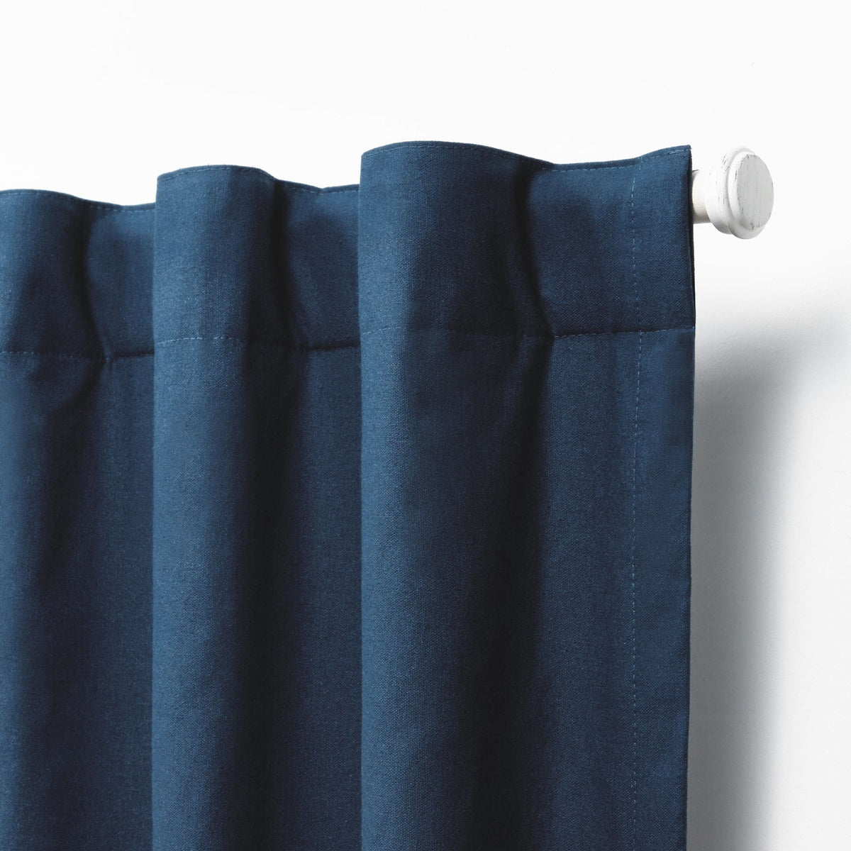 Blackout Single Window Curtain Panel, Back Tab And Rod Pocket, 100% Cotton