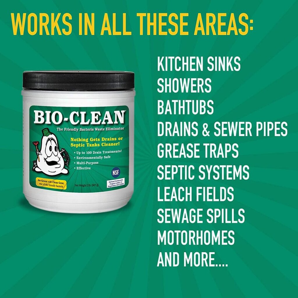 Bio-Clean Natural Drain Cleaner 2 lb - 100 Treatments