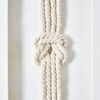 3-Piece Framed Nautical Knots Wall Decor Set, Natural Finish - 14in H x 11in L x 1.25in D