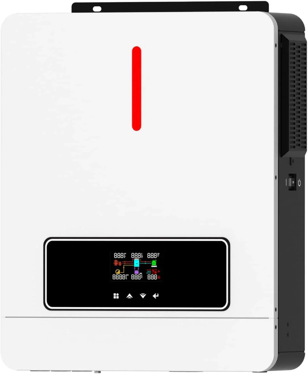 Xijia Hybrid Pure Sine Wave Power Inverter, 3600W, 24V DC 20V-30V To 110V AC, 120A MPPT, 60Hz - ECP