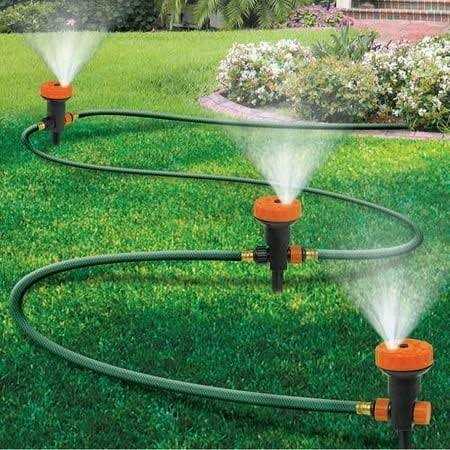 Domestify Portable Sprinkler Set - 3 Heads, 5 Spray Settings