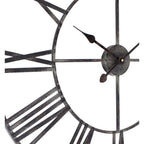 Round Metal Open-Frame Wall Clock