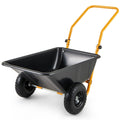 Dual-Wheel Wheelbarrow, 21 Gallons, 330 lbs Capacity, 51 in x 24.5 in x 28 in