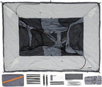 CORE 12 Person Straight Wall Cabin Tent, 16 x 11 Feet, Orange - SUVELAM