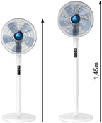 Rowenta Stand Fan With Remote Control, 5 Speeds - VU5870