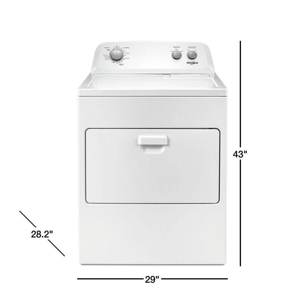 7.0 Cu. Ft. Electric Dryer - White
