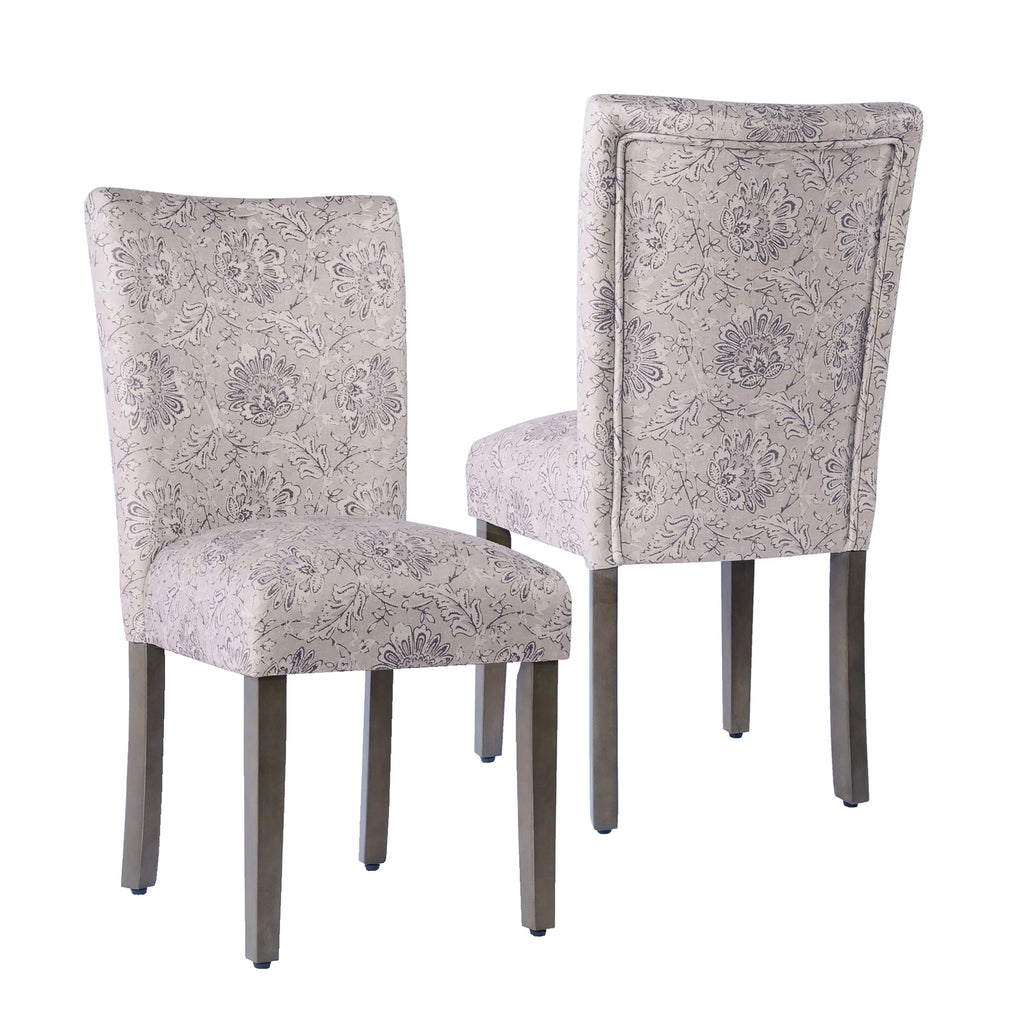 Set Of 2 Upholstered Parsons Dining Chairs, 38 in H x 19 in W x 23.5 in D