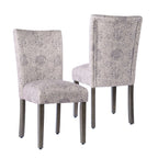 Set Of 2 Upholstered Parsons Dining Chairs, 38 in H x 19 in W x 23.5 in D
