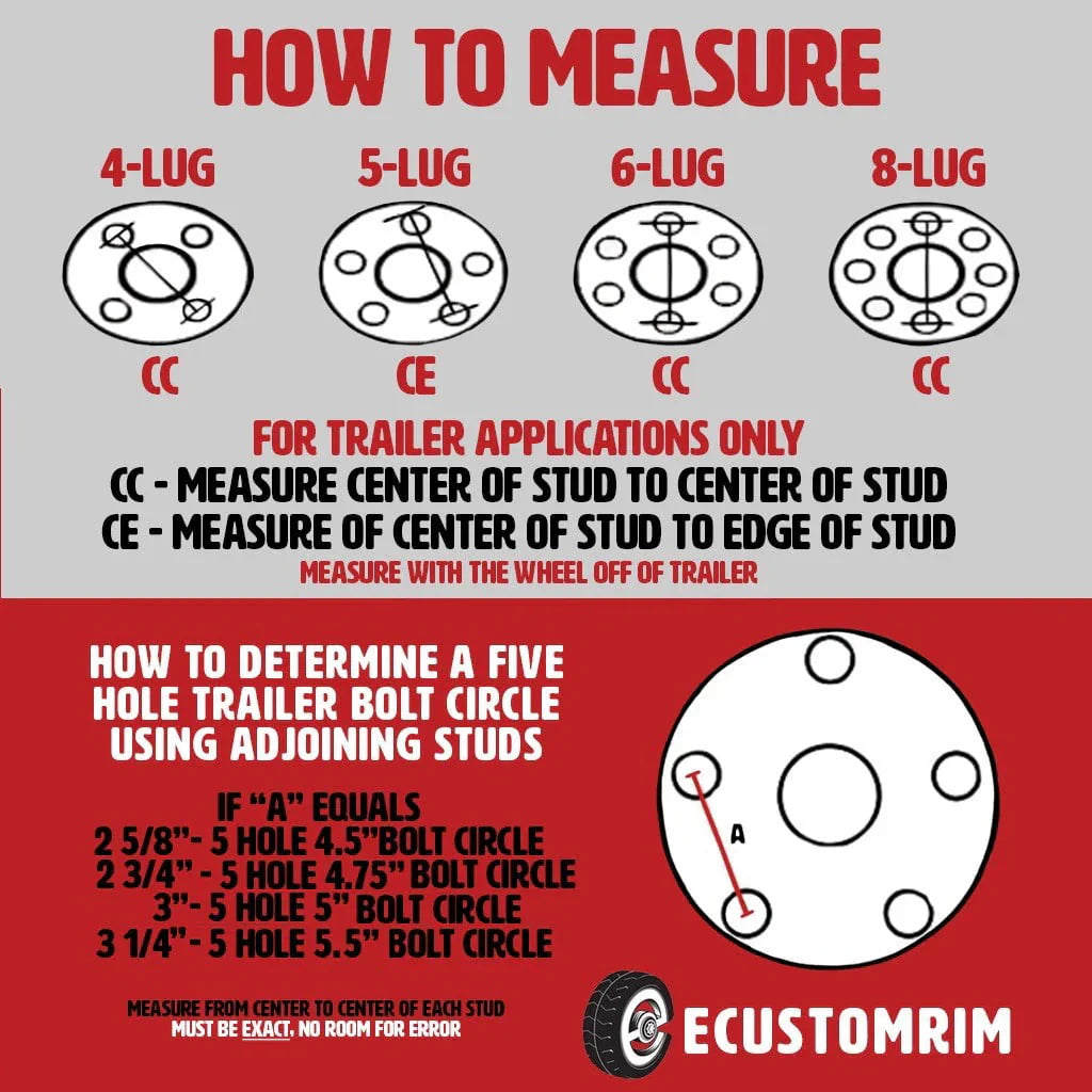 2-Pack Trailer Tires And Rims 5.30-12 Load B 5-Lug White Spoke