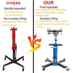 Hydraulic Car Transmission Jack Vertical Lift, 1660 Pounds, 33-70 in, Blue