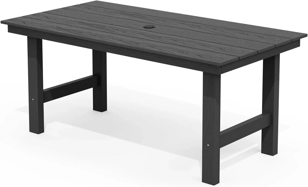 SERWALL 7-Piece HDPE Patio Dining Set, Aruba, 66.9in D x 32.2in W x 29.1in H