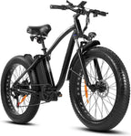 Electric Bike With 48V/15Ah Lithium Battery, 750W Motor And 26-Inch x 4.0-Inch Fat Tires