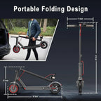Roinside Electric Scooter, 8.5 in Solid Tires, 350W Motor, Up To 19 MPH, 21-23 Miles - UP12 Plus
