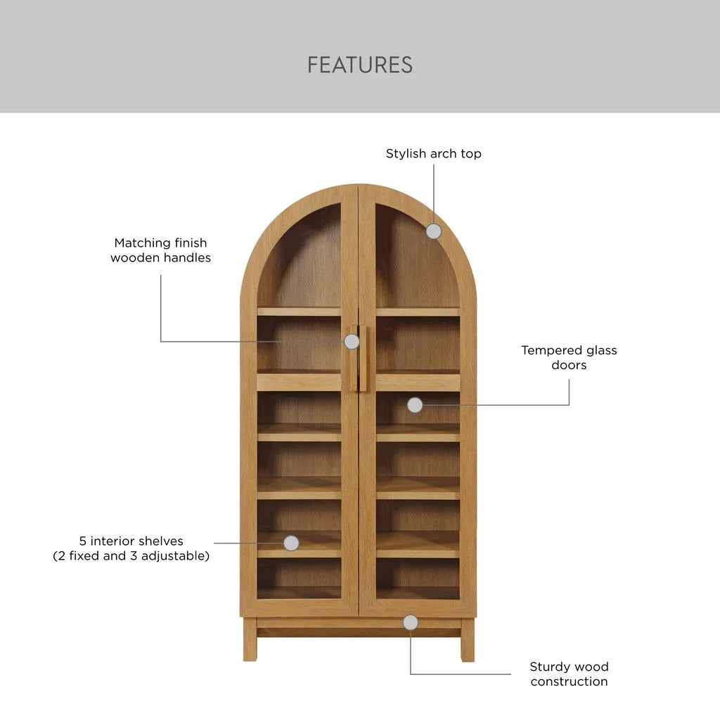 Better Homes & Gardens Juliet Arch Accent Cabinet, Black Finish - BHF336158813005, BHF336158813031, BHF336158813035