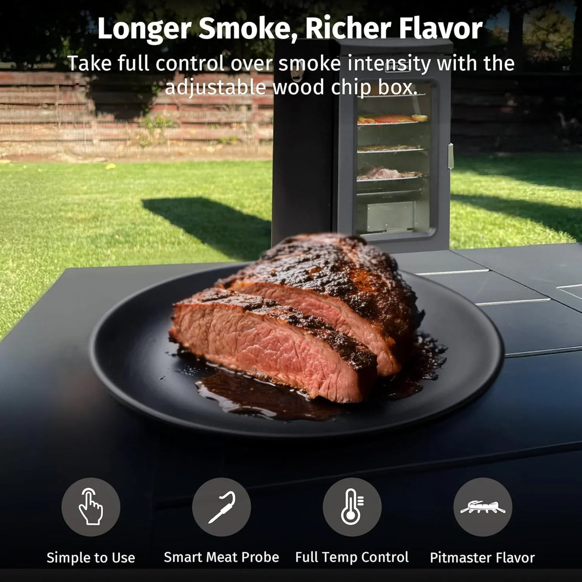 EAST OAK 30 in Outdoor Electric Smoker With Built-In Meat Probe