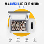 BougeRV 23 Quart Portable Car Refrigerator Freezer, Grey, 12/24V DC - CR22