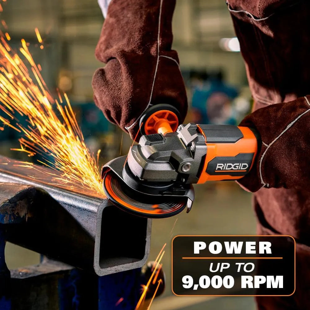 18V Brushless Cordless 4-1/2 in Paddle Angle Grinder With (2) 4.0 Ah Batteries, Charger, And Bag - AC93044SBN