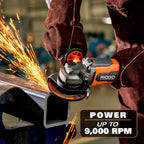 18V Brushless Cordless 4-1/2 in Paddle Angle Grinder With (2) 4.0 Ah Batteries, Charger, And Bag - AC93044SBN
