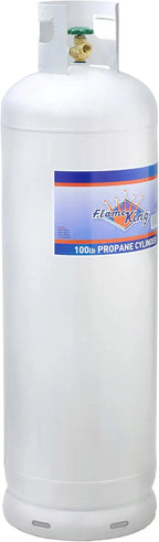 Flame King Steel 100LB Propane Tank Cylinder With POL Valve And Collar - YSN100b