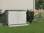 Suncast Resin Storage Shed, Off-White/Gray, 70.5in W x 44.25in D x 52in H - BMS4700