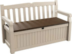 Keter Outdoor Storage Bench, 265 L, Resin, Graphite Grey, 140 x 60 x 84 cm - Eden