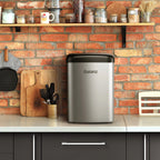 Galanz Portable Countertop Ice Maker, 26 lbs in 24 Hours, 9 Bullet Cubes in 9 Minutes, 2 Ice Sizes, 2.1 L, Retro Red