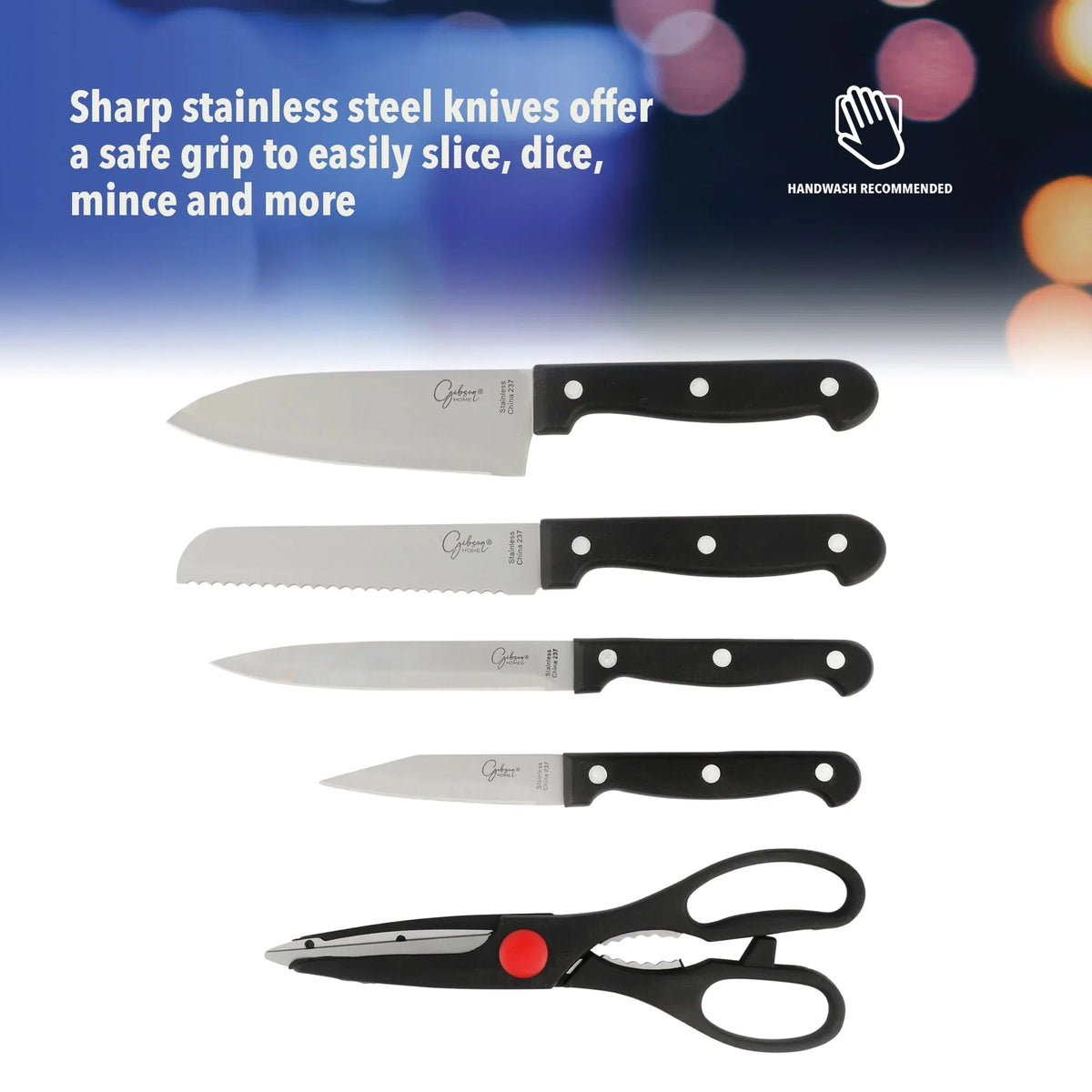 Gibson Home 71-Piece Stainless Steel Silver Cookware Combo Set