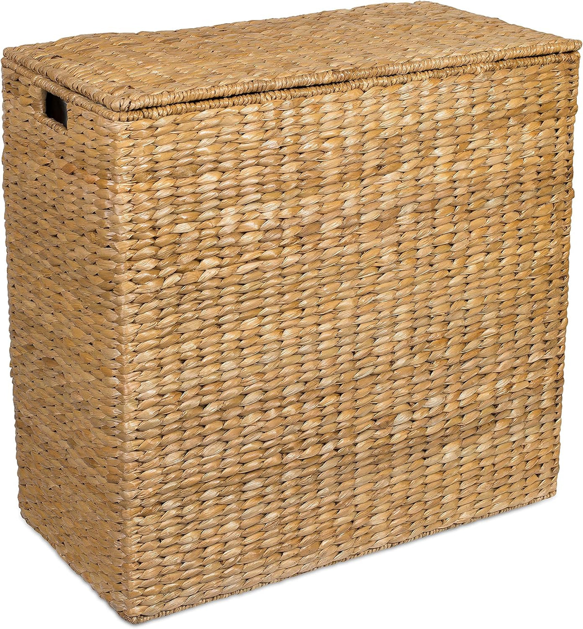 Sofia + Sam Oversized Divided Seagrass Hamper With 2 Canvas Liners, 28 x 14 x 27 Inches - 4602