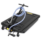 17 Gal Electric Oil Drain Cart With 110V Pump And 8 Ft Hose - Low Profile Folding T-Handle