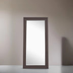 Full Length Oversized Rectangle Wall Mirror With Smooth Faux Wood Frame