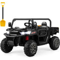 HONEY JOY 12V 2-Seater Kids Ride-On Off-Road Dump Truck - Black