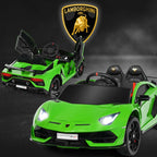 Licensed Lamborghini SVJ Kids Ride-On Car, 12V Battery Powered - Red, White, Black, Green Or Pink