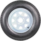 Set Of 2 Trailer Tire And Wheel Assemblies 175-80 5 Lug 6PR White Spoke Load Range C