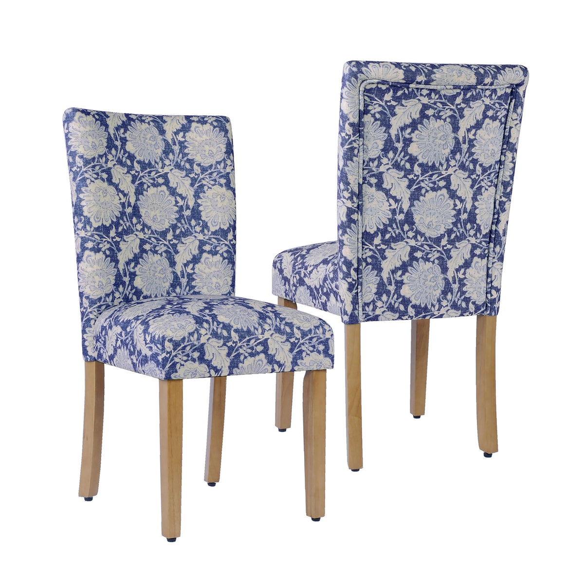 Set Of 2 Upholstered Parsons Dining Chairs, 38 in H x 19 in W x 23.5 in D