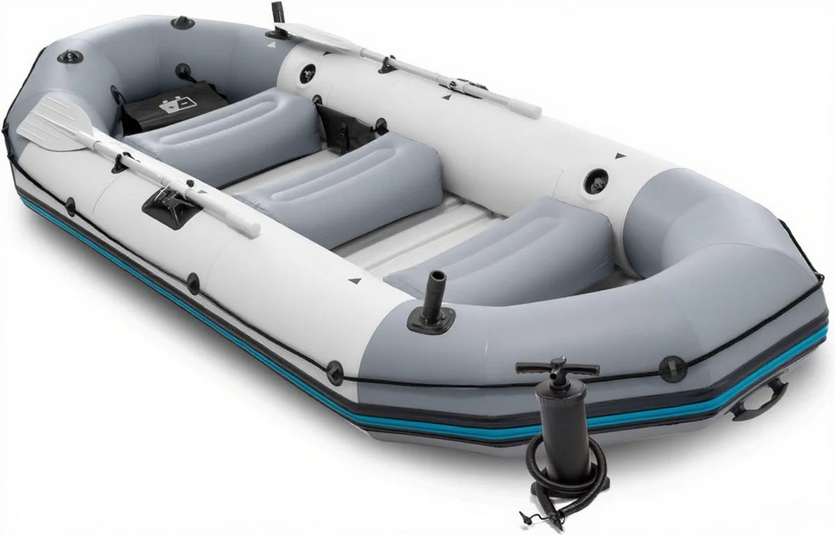 Inflatable Boat Set 4-Person, 1100 lb Capacity, 129 in x 57 in - Mariner 4