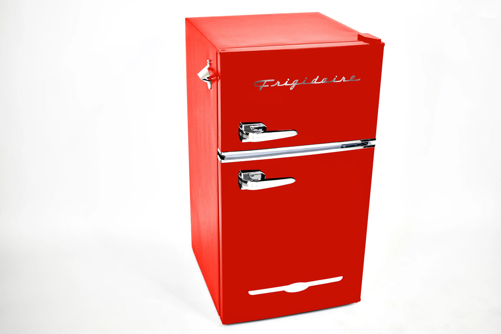 Frigidaire Retro Two-Door Compact Refrigerator With Freezer, 3.1 Cu. Ft., Red