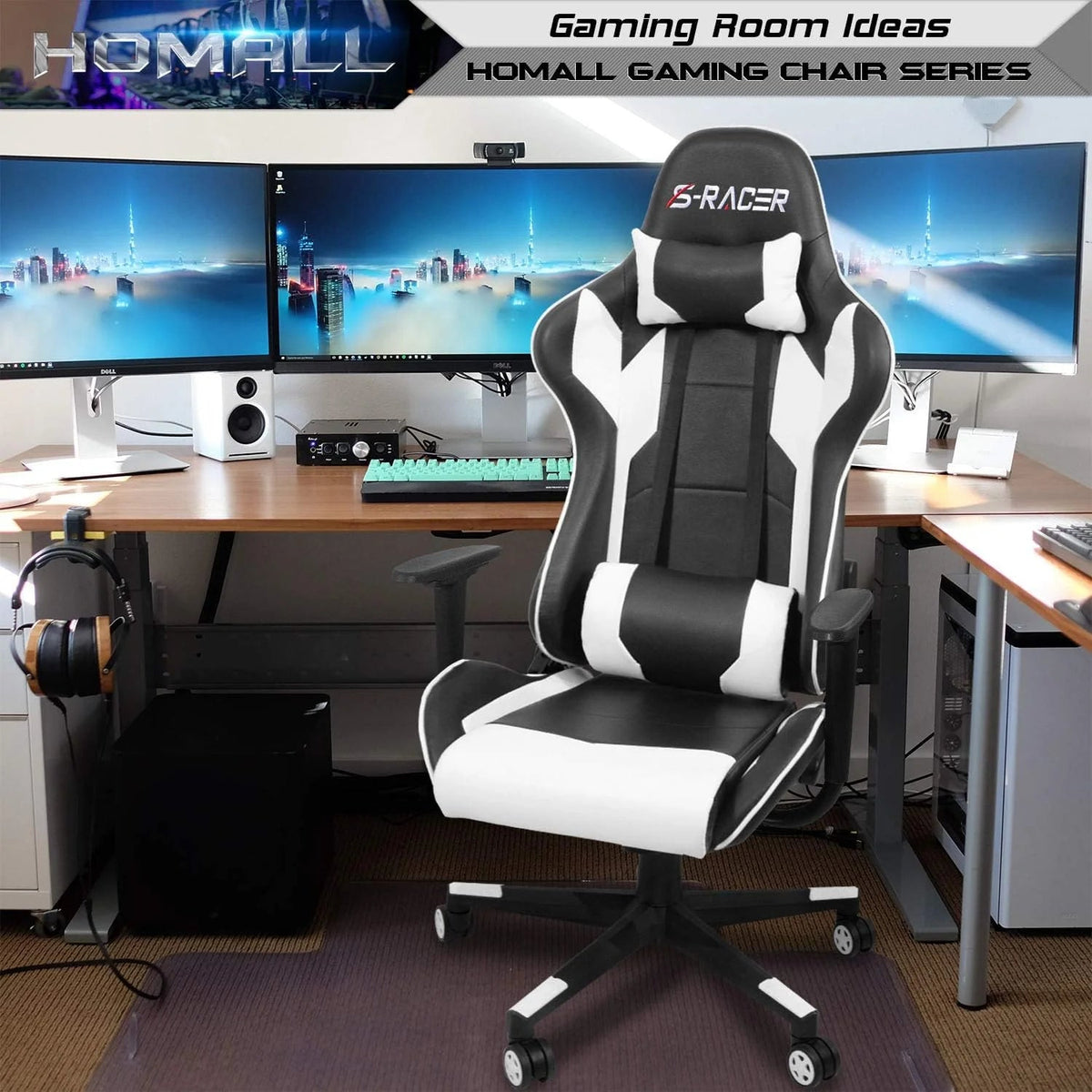 PU Leather Ergonomic Gaming Chair - High Back