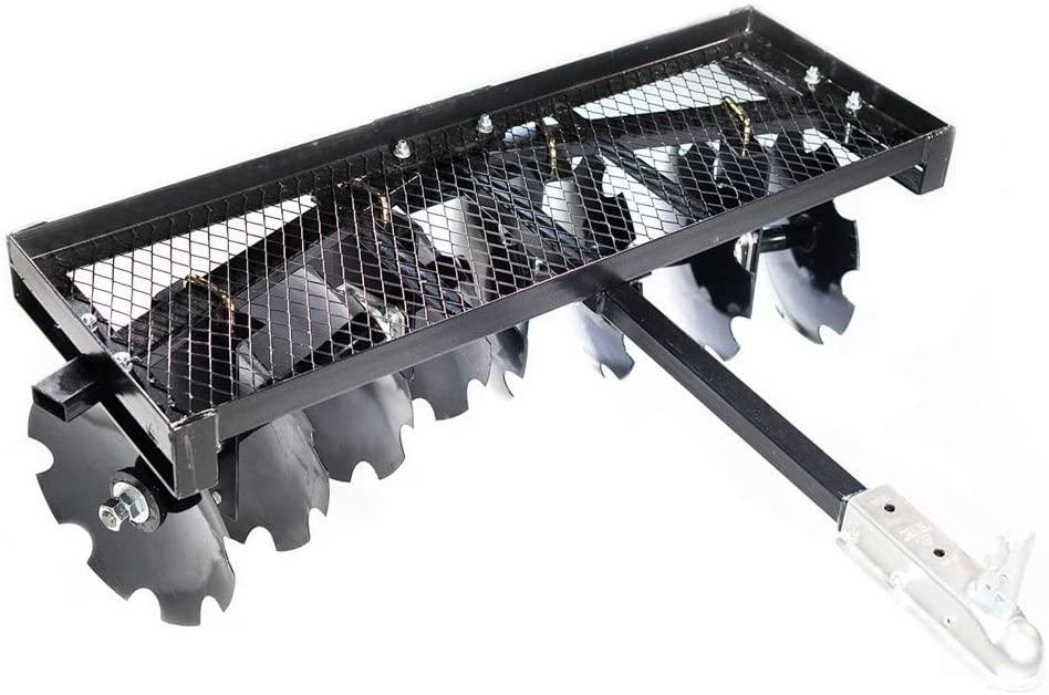 Titan Distributors Inc. 4-Ft Notched Disc Harrow Attachment Pull Behind for ATV and UTV - NO250072