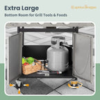 Captiva Designs 4-Burner Propane Gas Grill With Side Burner, 42,000 BTU, Silver - GR001