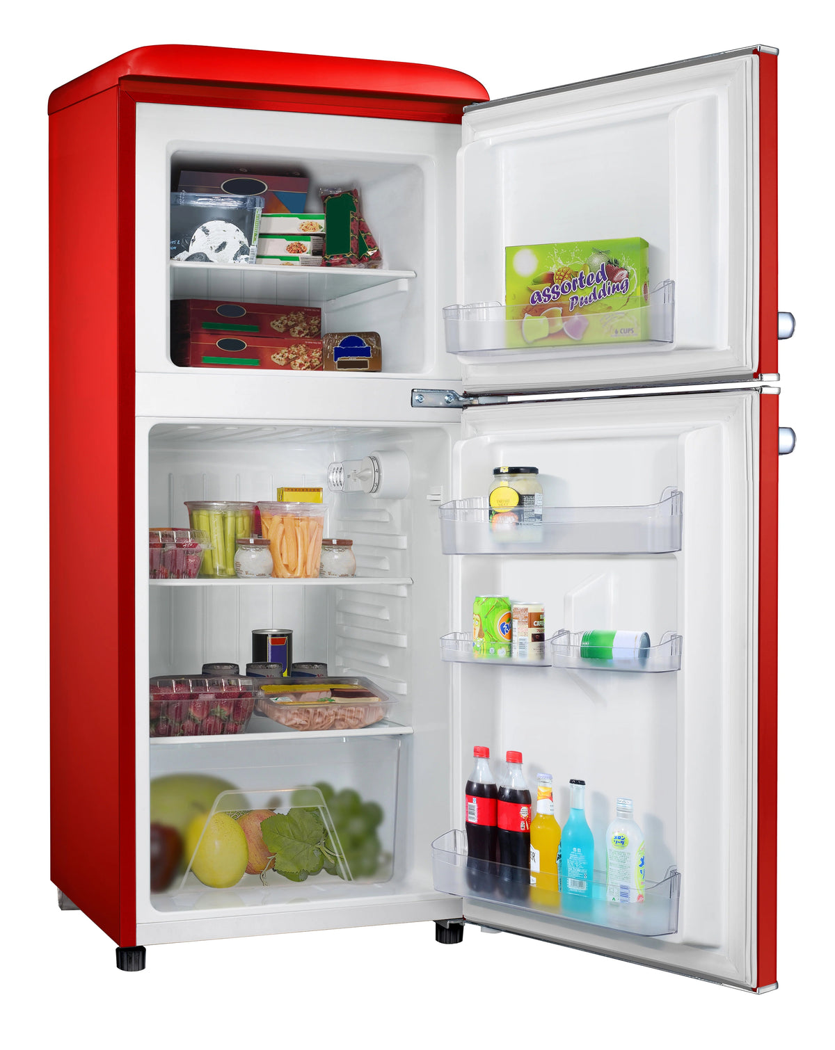 Galanz Retro Two-Door Refrigerator 4.0 cu ft - Red